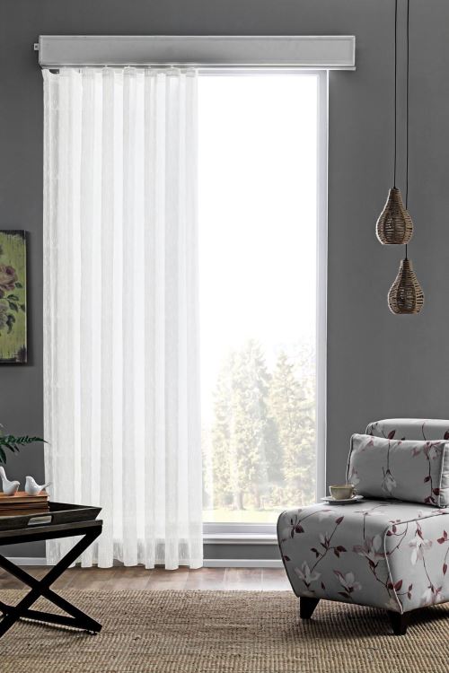 Ekru Nebreska Hazır Tül Perde Beyaz 300X270 